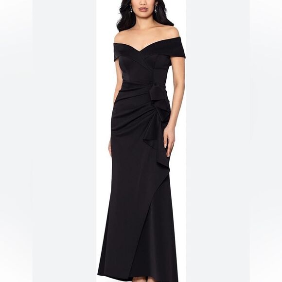 Xscape Dresses & Skirts - NWT XSCAPE Ruffled Off-The-Shoulder Gown Size 16